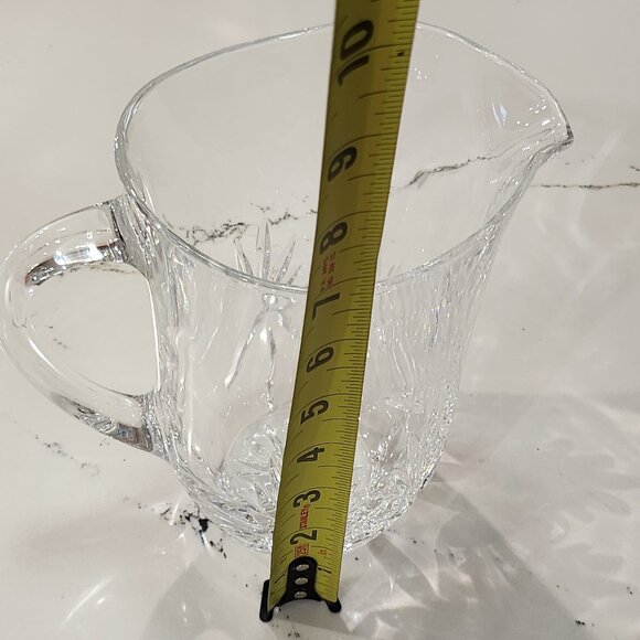 Vintage Lead Crystal Water  Pitcher Royal Crystal Rock Gala Pattern - Picture 7 of 10